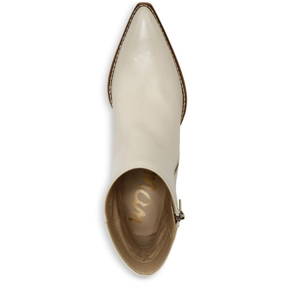 NWT Sam Edelman Womens Jane Leather Pointed Toe Ankle Boot. Color:Ivory Size:9.5 - Picture 9 of 17